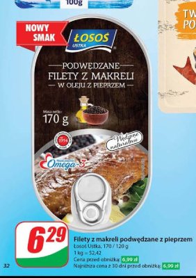 Filety z makreli podw臋dzane w oleju z pieprzem 艁oso艣 ustka promocja