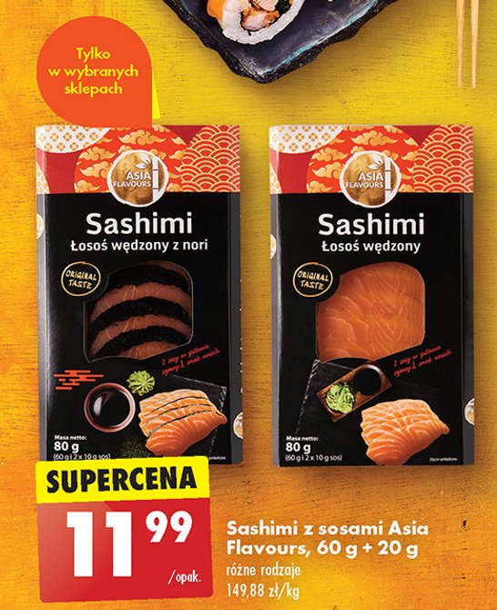 Łosoś wędzony sashimi Asia flavours promocja