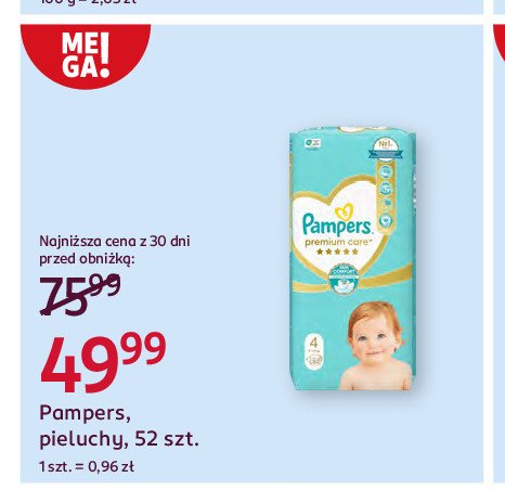 Pieluszki dla dzieci maxi Pampers premium care promocja w Rossmann