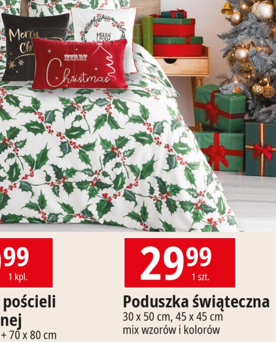 Poduszka świąteczna promocja w Leclerc