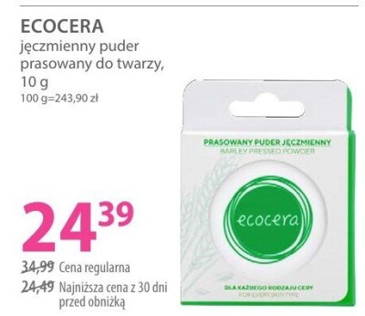 Puder ECOCERA jęczmienny prasowany do twarzy promocja w Hebe