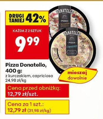 Pizza Donatello, 400 g z kurczakiem promocja w Biedronka