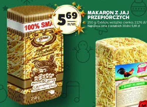 Makaron z jaj przepiórczych nitka Eko-mak promocja w Stokrotka