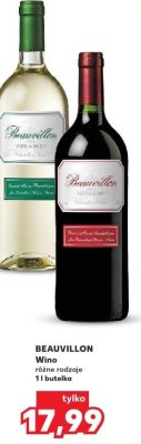 Wino różne rodzaje 1 l Beauvillon promocja w Kaufland