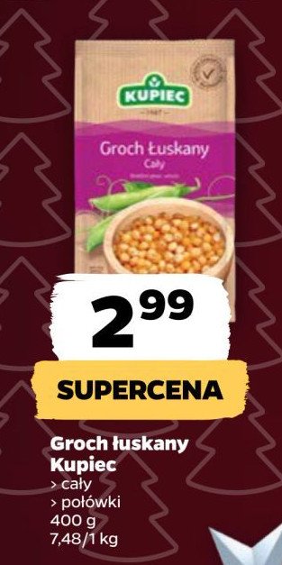 Groch łuskany cały Kupiec promocja