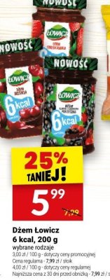 Dżem Łowicz 6 kcal, 200 g różne rodzaje promocja w Twój Market