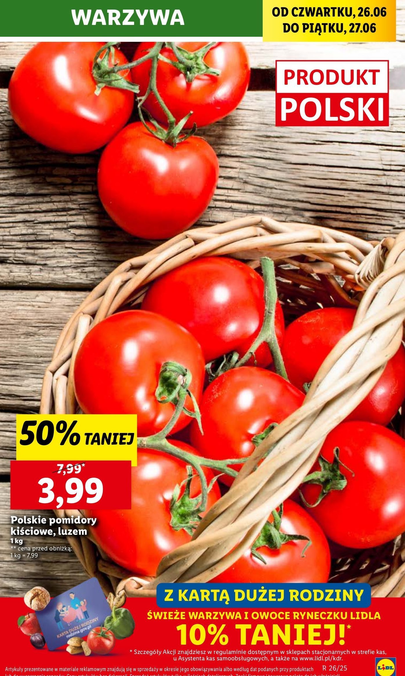 Pomidory kiściowe polska promocja w TOPAZ