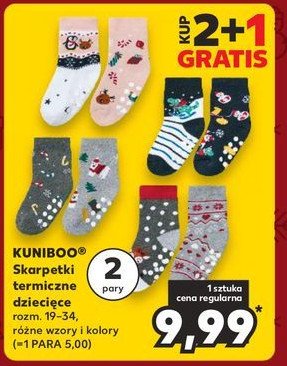 Skarpetki termiczne dziecięce 19-34 Kuniboo promocja
