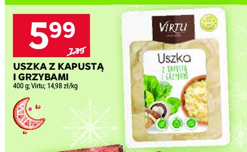 Uszka z kapustą i grzybami Virtu promocja