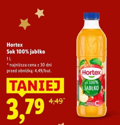 Sok Hortex Sok 100% jabłko promocja w Lidl