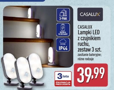 Lampki LED z czujnikiem ruchu zestaw 3 szt. CASALUX zasilanie bateryjne; różne rodzaje promocja w Aldi