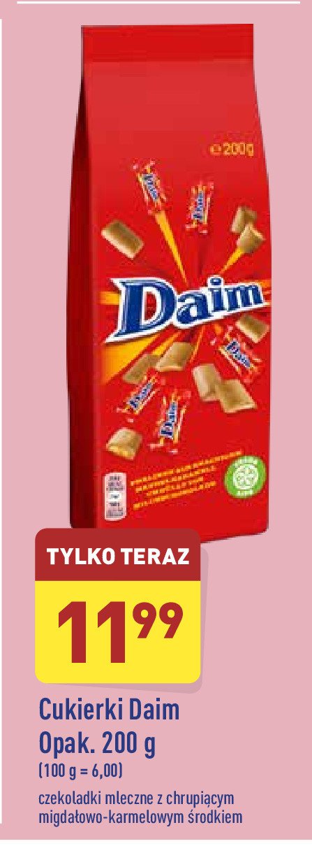 Mini batoniki o smaku migda艂owo kramelowym Daim promocja