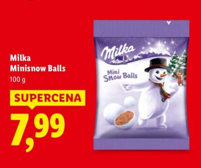 Czekolada Milka Minisnow Balls promocja w Lidl