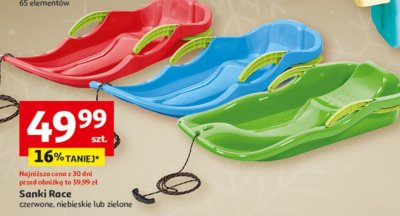 Sanki Race czerwone, niebieskie lub zielone promocja w Auchan