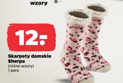 Skarpety damskie Sherpa, różne wzory promocja w Netto