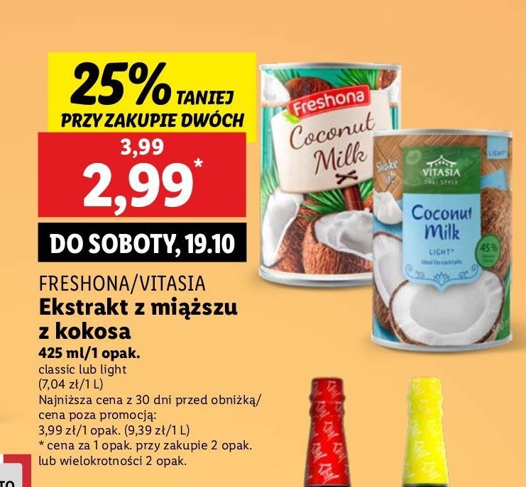 Mleczko kokosowe light Freshona promocja