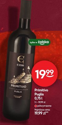 Wino Primitivo Puglia 0,75l promocja w Żabka