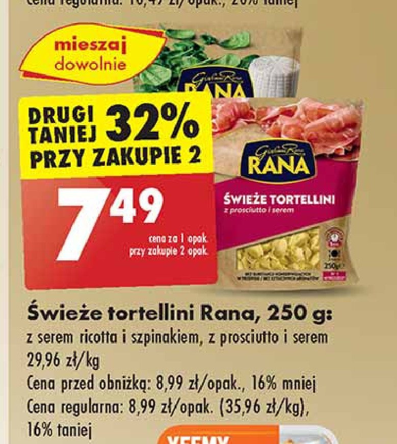 Tortellini z szynką prosciutto i serem Giovanni rana (Biedronka) promocja w Biedronka