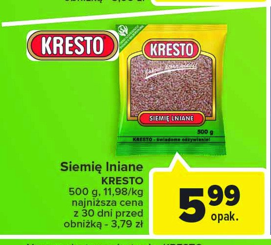 Siemi臋 lniane Kresto promocja