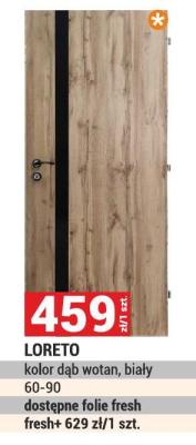 Drzwi LORETO kolor biały, wotań, biały 60-90 promocja w Merkury Market