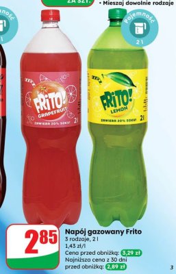 Napój gazowany Frito Grapefruit promocja w Dino