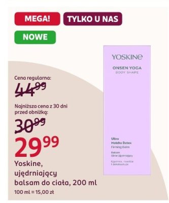 Ujędrniający balsam Yoskine do ciała, 200 ml promocja w Rossmann