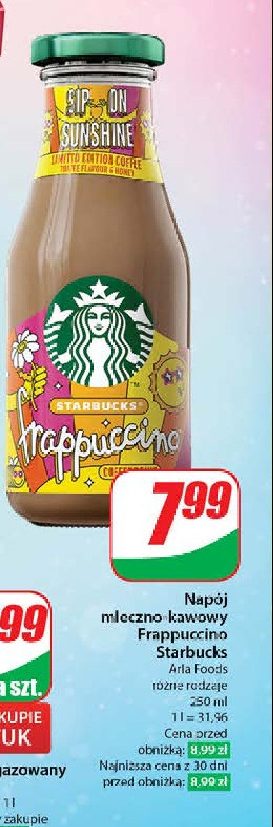 Napój sip on sunshine Starbucks frappuccino promocja