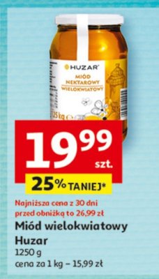 Miód wielokwiatowy Huzar 1250 g promocja w Auchan