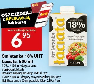 Śmietanka 18% UHT Łaciata, 500 ml promocja w Twój Market