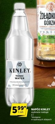 Napój Kinley Tonic Water 1 l promocja w Euro Sklep