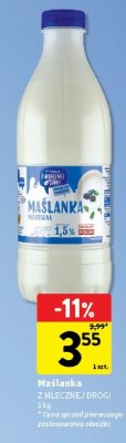 Maślanka 1,5% 1 kg promocja w Intermarche