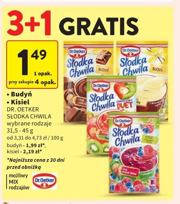 Budyń czekoladowy Dr. oetker słodka chwila promocja