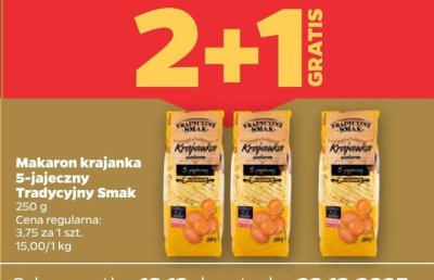Makaron krajanka 5-jajeczny Tradycyjny Smak Krysinki promocja w Netto