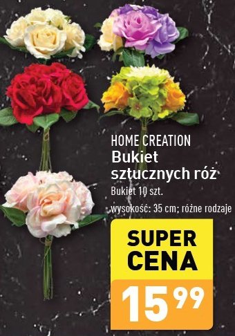 Bukiet róż 35 cm Home creation promocja