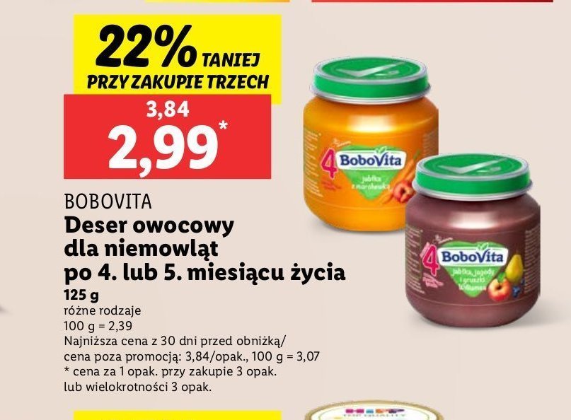 Jabłka z marchewką Bobovita promocja