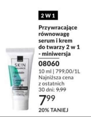 Serum i krem do twarzy 2 w 1 miniwersja AVON SKIN BALANCE Alantoin promocja w AVON