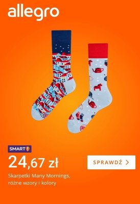 Skarpetki Many Mornings, różne wzory i kolory promocja w Allegro