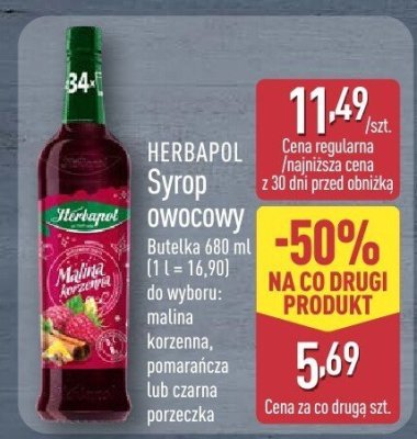Syrop owocowy promocja w Aldi