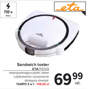 Toster tampo 3w1 Eta promocja