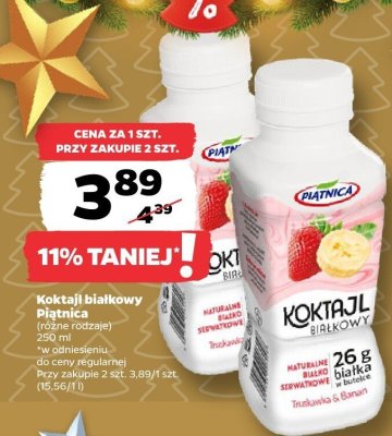 Koktajl białkowy, różne smaki promocja w Netto