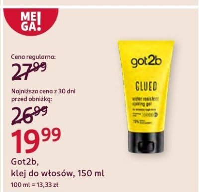 Klej do włosów  promocja w Rossmann
