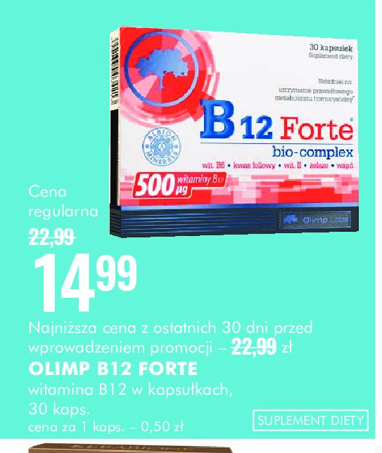 Tabletki bio-complex OLIMP B12 FORTE promocja
