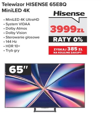 Telewizor 65E8Q MiniLED 4K promocja w NEONET