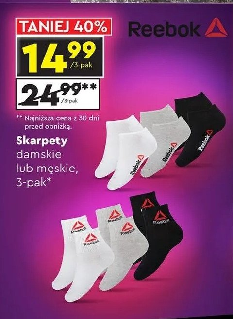 Skarpetki damskie Reebok promocja