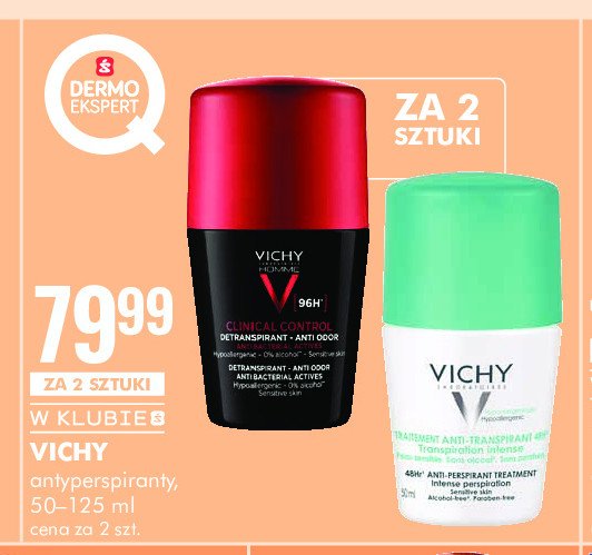 Antyperspirant clinical control 96h Vichy homme promocja