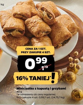 Miniciasto z kapustą i grzybami promocja w Netto