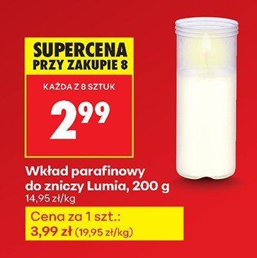 Wkład parafinowy do znicza  promocja w Biedronka