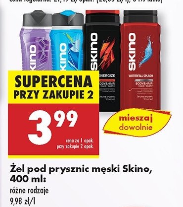 Żel pod prysznic energize Skino promocja w Biedronka