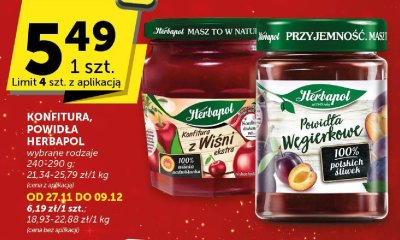 Powidła Herbapol wybrane rodzaje promocja w Euro Sklep