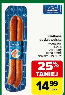 Kiełbasa podwawelska MORLINY promocja w Carrefour Market